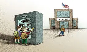 ارجحیت منافع مجتمع نظامی-صنعتی خون آشام بر جان کودکان آمریکایی