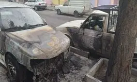 آتش‌ زدن خودروها توسط افراد ناشناس در جوادیه