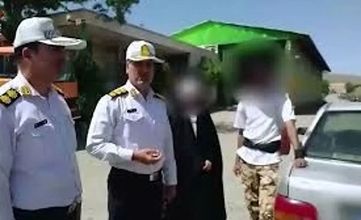 بدلکاری خطرناک در جاده؛ سوار شدن یک خانم چادری بر سقف خودرو در ملایر/ ویدئو