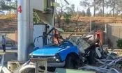 انفجار نیسان در جایگاه CNG بزرگراه یاسینی؛ دو نفر مصدوم شدند/ ویدئو