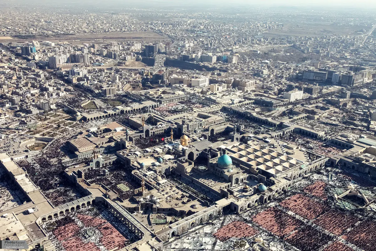 سفر به ایران قدیم؛ نمایی از شهر «مشهد» از بالا و در دهه 50 