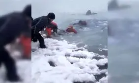 ویدئویی از حادثه دیروز در سبلان که منجر به سانحه دیدن ۵ کوهنورد شد