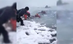 ویدئویی از حادثه دیروز در سبلان که منجر به سانحه دیدن ۵ کوهنورد شد