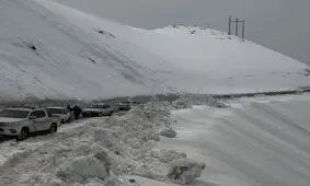 بارش ۶۰ سانتی‌متری برف در گردنه ژالانه
