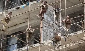 نجات معجزه آسای یک کارگر ساختمانی پس از سقوط از ارتفاع