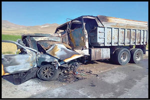 ۴ کشته در تصادف سمند با کامیون