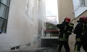 آتش سوزی یک هتل در نزدیکی حرم امام رضا