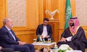 لاریجانی با ولیعهد عربستان دیدار کرد