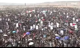 راهپیمایی عظیم شهروندان یمنی در صعده
