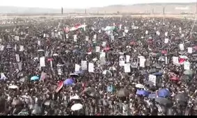 راهپیمایی عظیم شهروندان یمنی در صعده
