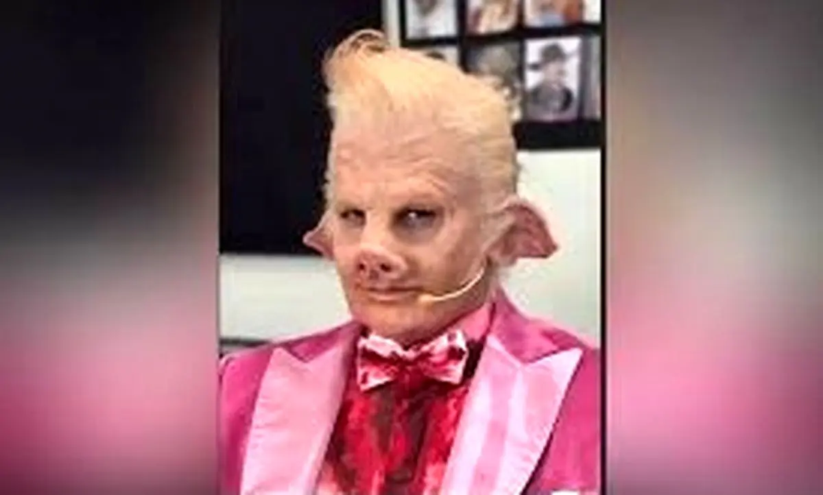 گریم سنگین چهره خوک به روی صورت روزبه حصاری/ ویدئو