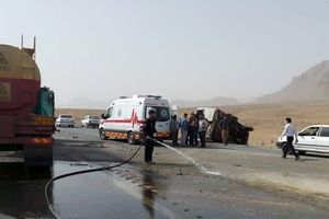 ۶ کشته و زخمی در برخورد سه تریلر در محور ریگان - ایرانشهر