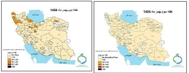 تمام استان‌ها از موج آنفلوآنزا خارج شدند