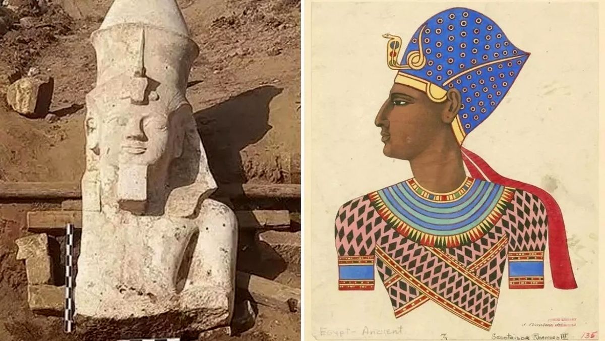 نیمه گمشده مجسمه رامسس دوم در مصر پس از ۱۰۰ سال کشف شد