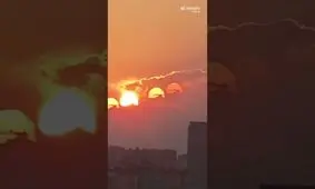 درخشش ۷ خورشید در آسمان تبت/ ویدئو