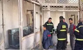 آتش گرفتن مغازه عرضه گوشت منجمد در مهاباد