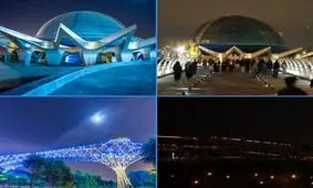 خاموشی چراغ‌های پل طبیعت و گنبد مینا همزمان با رویداد جهانی «ساعت زمین»