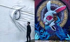 هنر خیابانی؛ نقاشی‌های خلاقانه‌ای که با مفهوم «زمان» بازی می‌کنند