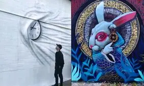 هنر خیابانی؛ نقاشی‌های خلاقانه‌ای که با مفهوم «زمان» بازی می‌کنند