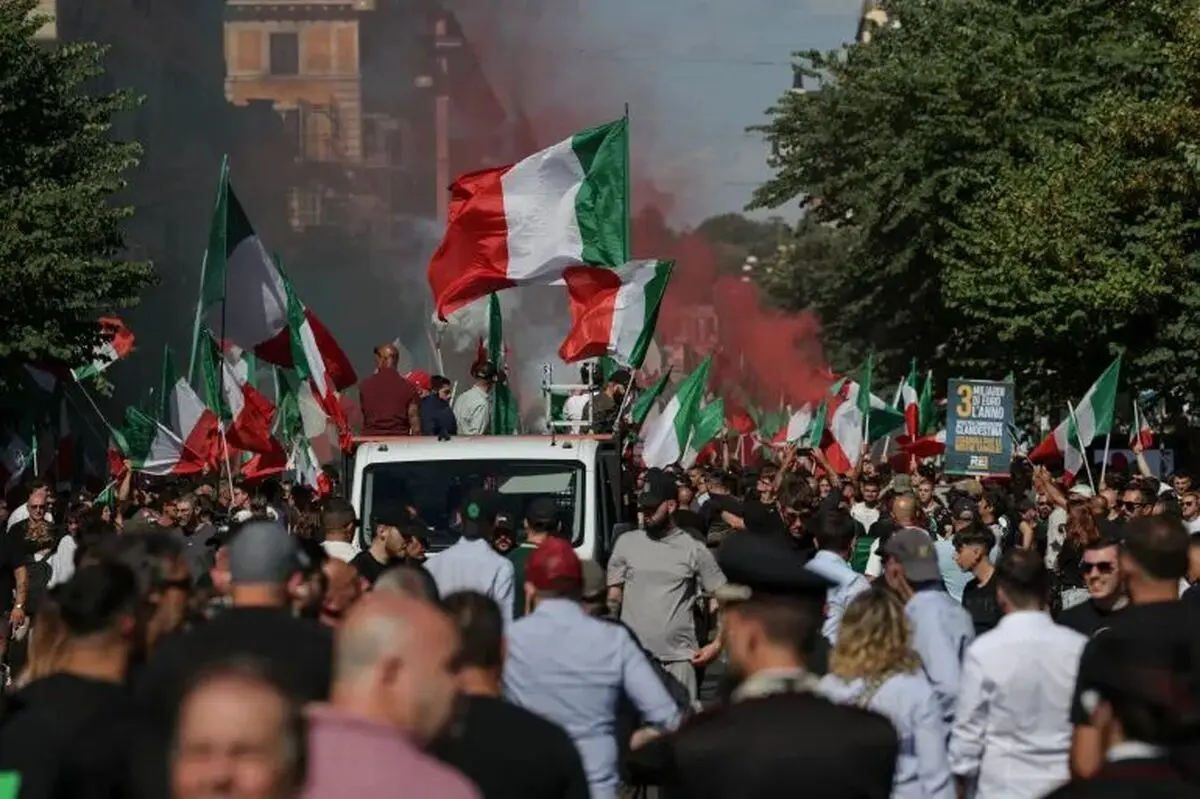 راست‌های افراطی ایتالیا علیه مهاجران تظاهرات کردند