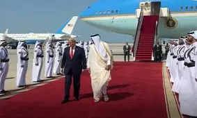 استقبال امیر قطر از ترامپ در دوحه/ ویدئو

