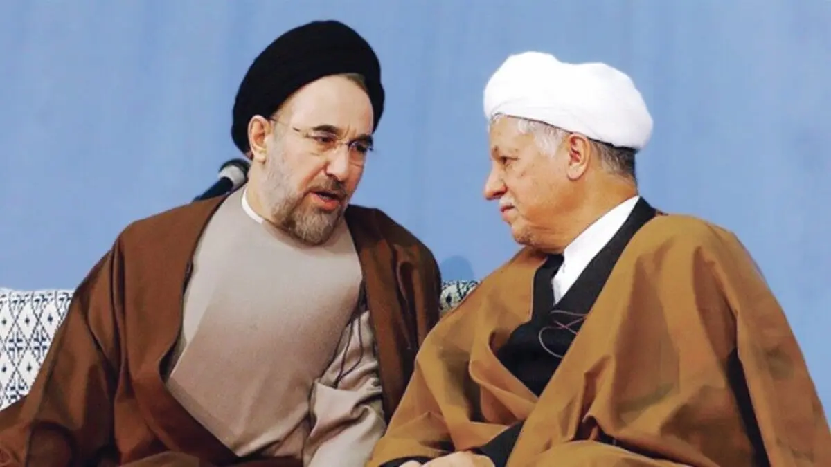  2 پسر مرحوم هاشمی رفسنجانی در مراسم ترحیم خواهر سیدمحمد خاتمی 