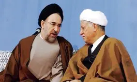  2 پسر مرحوم هاشمی رفسنجانی در مراسم ترحیم خواهر سیدمحمد خاتمی 