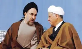  2 پسر مرحوم هاشمی رفسنجانی در مراسم ترحیم خواهر سیدمحمد خاتمی 