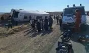 واژگونی اتوبوس در محور شاهرود - میامی ۱۰ مصدوم داشت