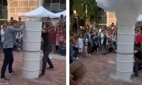 ۱۵ زخمی بر اثر انفجار مهیب نیتروژن مایع/ ویدئو