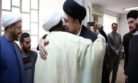 دیدار شیخ ابراهیم زکزاکی با سید حسن خمینی/ تصاویر