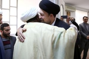 دیدار شیخ ابراهیم زکزاکی با سید حسن خمینی/ تصاویر