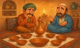 داستان ضرب المثل آفتابه لگن هفت دست، شام و ناهار هیچی