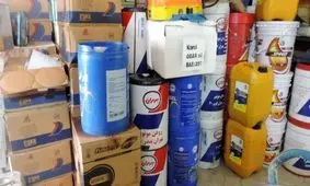کشف ۱۰ هزار لیتر روغن موتور احتکار شده