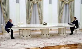 میز ۵ متری پوتین؛ ابزار قدرت‌نمایی یا اقدام احتیاطی برای کووید-۱۹؟