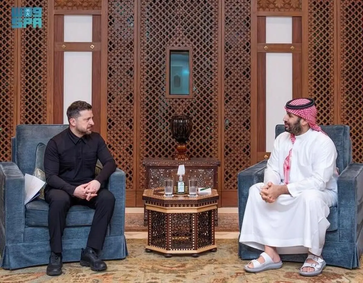 دیدار محمد بن سلمان با رئیس‌جمهور اوکراین در جده

