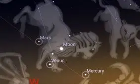 ماه امشب میزبان سیاره های منظومه شمسی و ستاره ای می شود