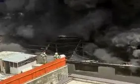 تصاویری از مهار حریق در مشهد