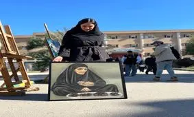 نمایشگاه نقاشی یک روزه در دانشگاه آزاد اهواز

