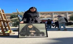 نمایشگاه نقاشی یک روزه در دانشگاه آزاد اهواز

