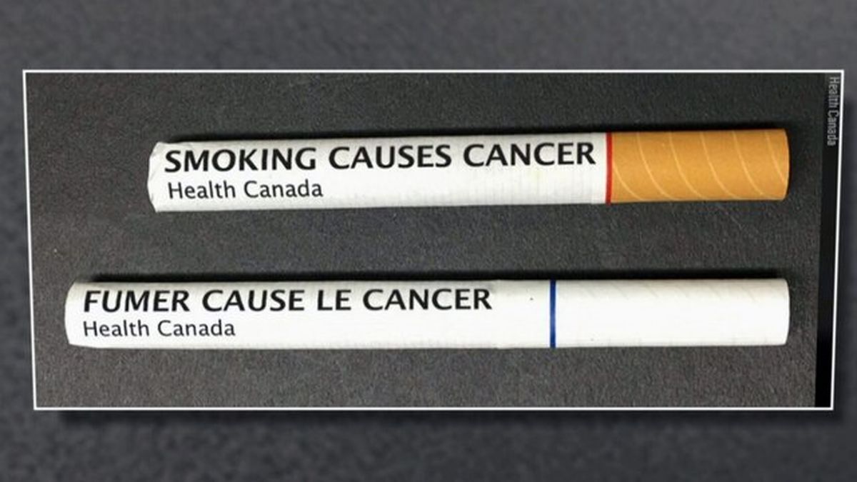 چاپ پیام هشدارآمیز روی هر نخ سیگار در کانادا