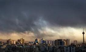 وقوع تندباد و گرد و خاک شدید در تهران