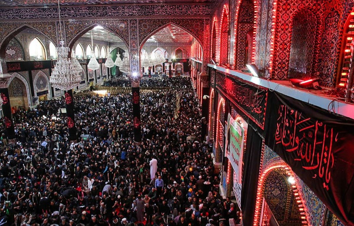 طنین شعار اباالفضل علمدار خامنهای نگهدار در کربلای معلی