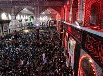 طنین شعار اباالفضل علمدار خامنه‌ای نگهدار در کربلای معلی