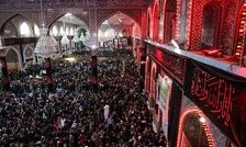 طنین شعار اباالفضل علمدار خامنه‌ای نگهدار در کربلای معلی