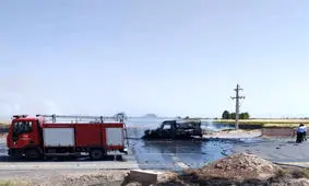 انفجار خودروی حامل تجهیزات نظامی در  ورامین/ احتمال خرابکاری منتفی است

