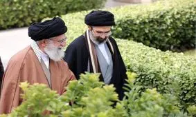 انتشار تصویر ویژه از رهبر انقلاب در کنار امام شهید به مناسبت عید غدیر
