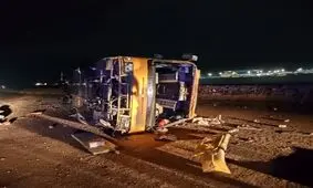 با متخلفان حادثه واژگونی اتوبوس کرمان - مشهد برخورد می‌شود

