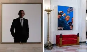 جنجال بر سر جابه‌جایی پرتره اوباما در کاخ سفید | ترامپ عکس اوباما را گم و گور کرد