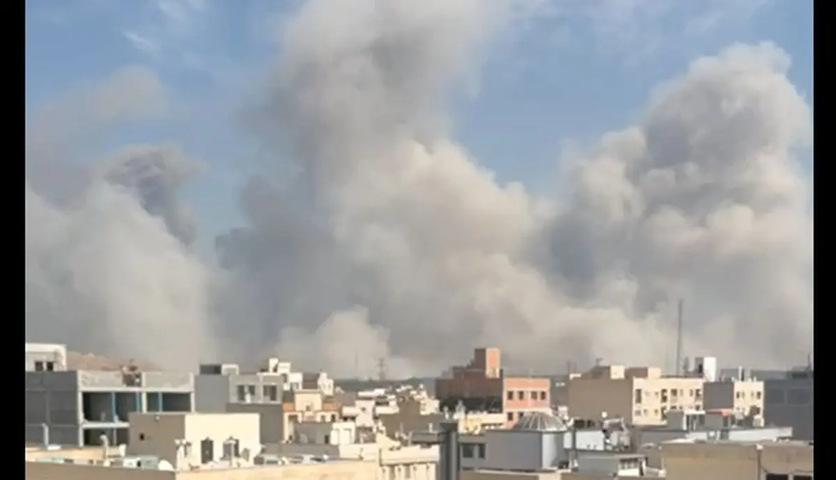 حمله هوایی به شهرک بروجردی در شرق تهران/ انفجارها در قصر فیروزه شرق تهران/ ویدئو

